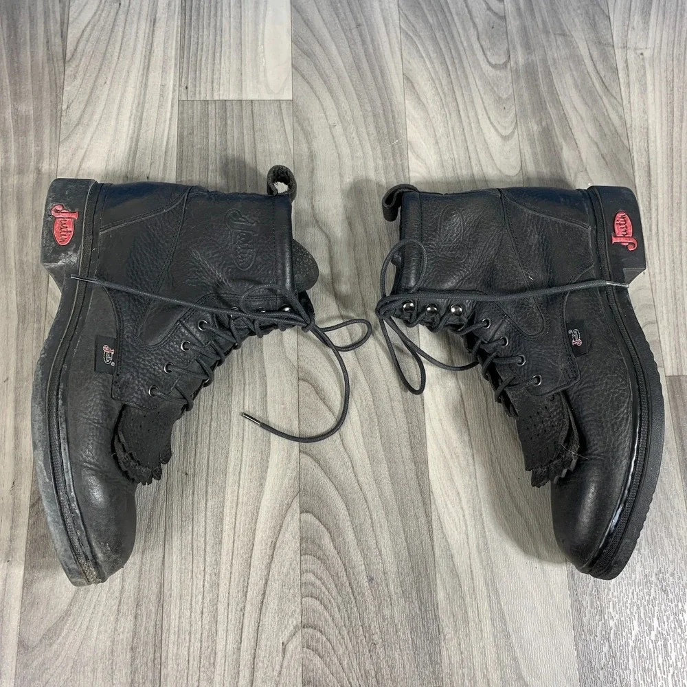 Justin Black Boots Style 905 Mens Size 9 D Chukka Classic